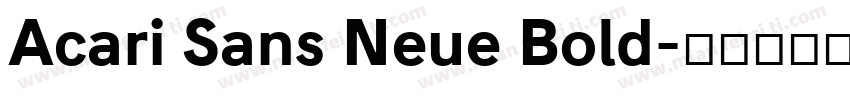 Acari Sans Neue Bold字体转换